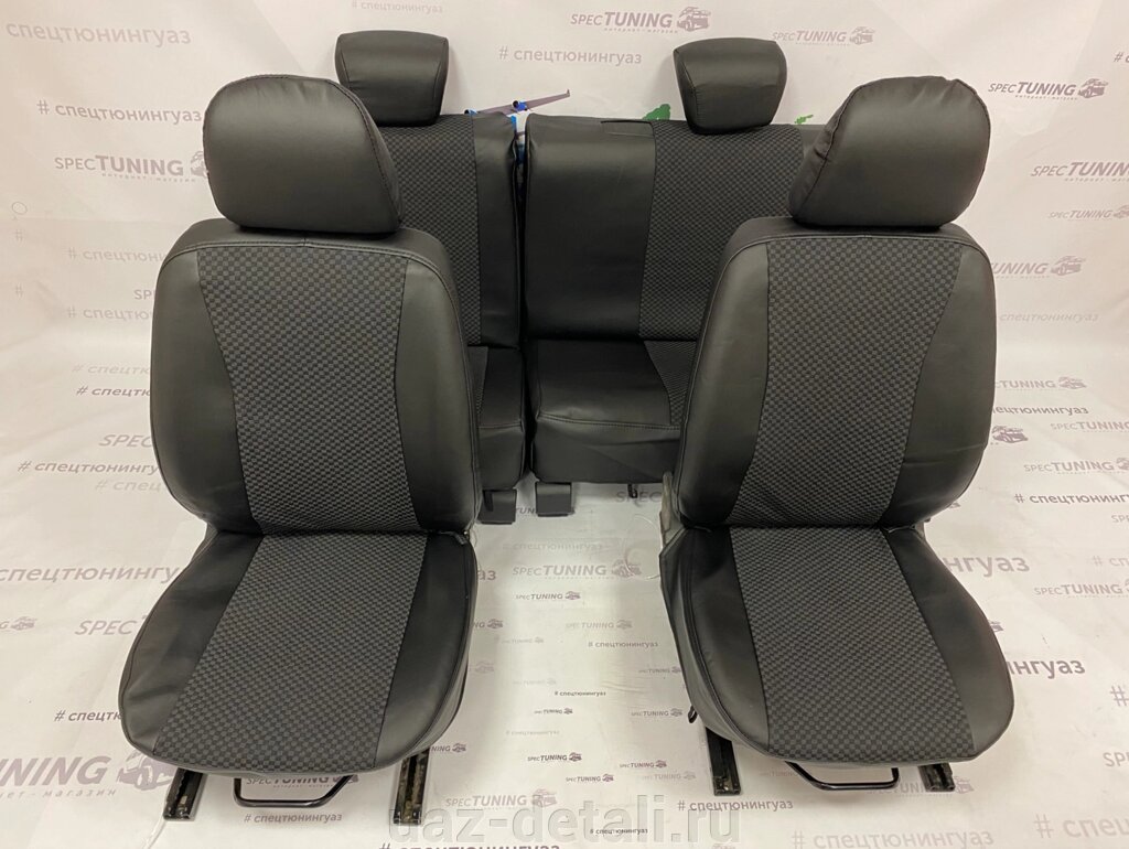 Чехлы сидений УАЗ Патриот с 2014г "Жаккард" комбинированный от компании УАЗ Детали - магазин запчастей и тюнинга на УАЗ - фото 1