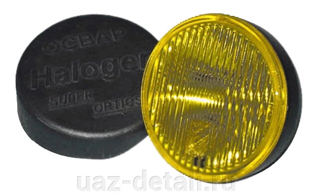 Фара УАЗ Хантер противотуманная желтая (круглая) от компании УАЗ Детали - магазин запчастей и тюнинга на УАЗ - фото 1
