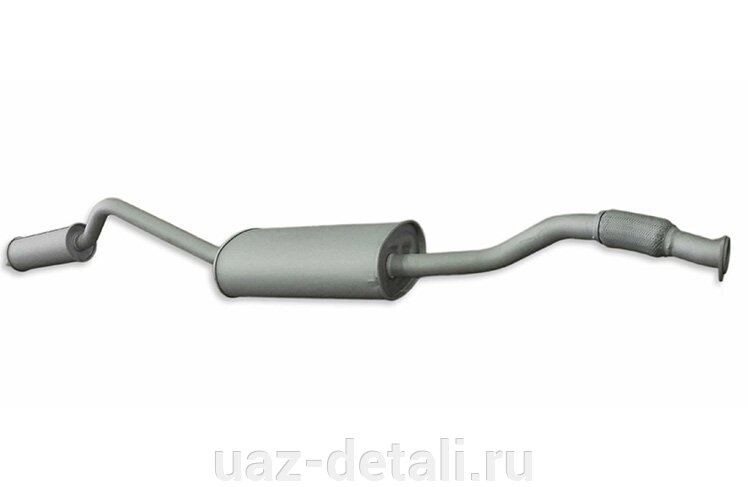 Глушитель с резонатором (с 2018) комбинированный под единый бак "ТЕХКОМ" от компании УАЗ Детали - магазин запчастей и тюнинга на УАЗ - фото 1