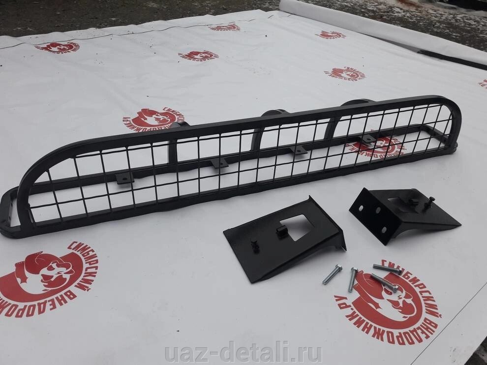 Люстра под галогенки УАЗ 469, Хантер с защитой (сетка 50х50) от компании УАЗ Детали - магазин запчастей и тюнинга на УАЗ - фото 1