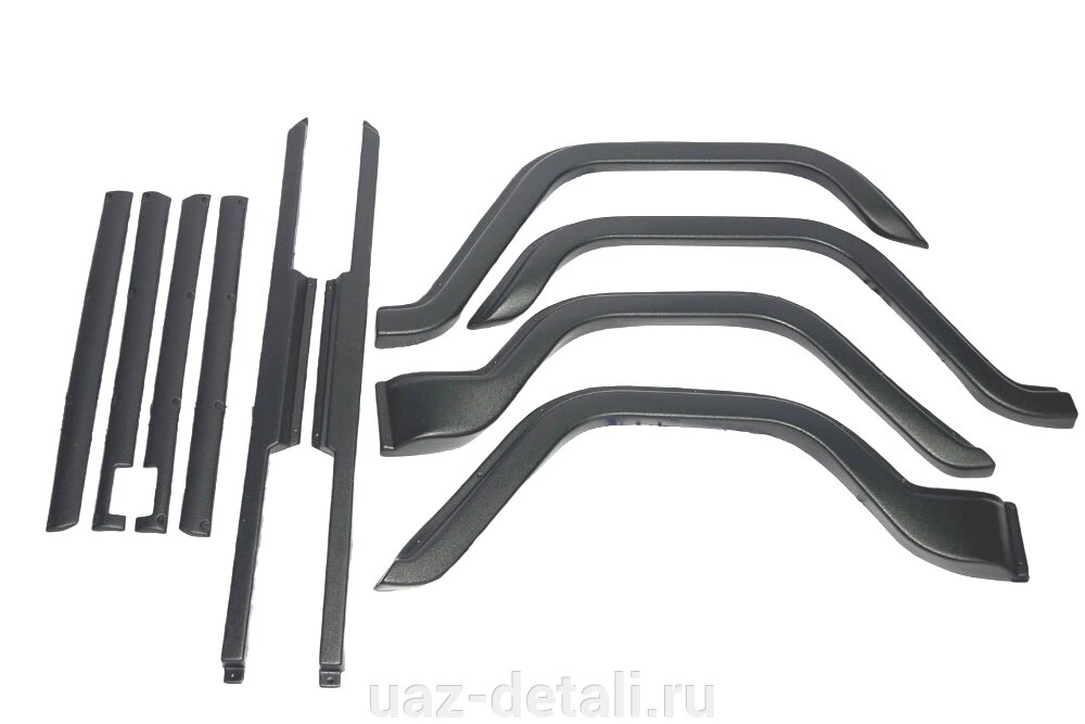 Молдинги узкие УАЗ 469, Хантер (10 деталей) от компании УАЗ Детали - магазин запчастей и тюнинга на УАЗ - фото 1
