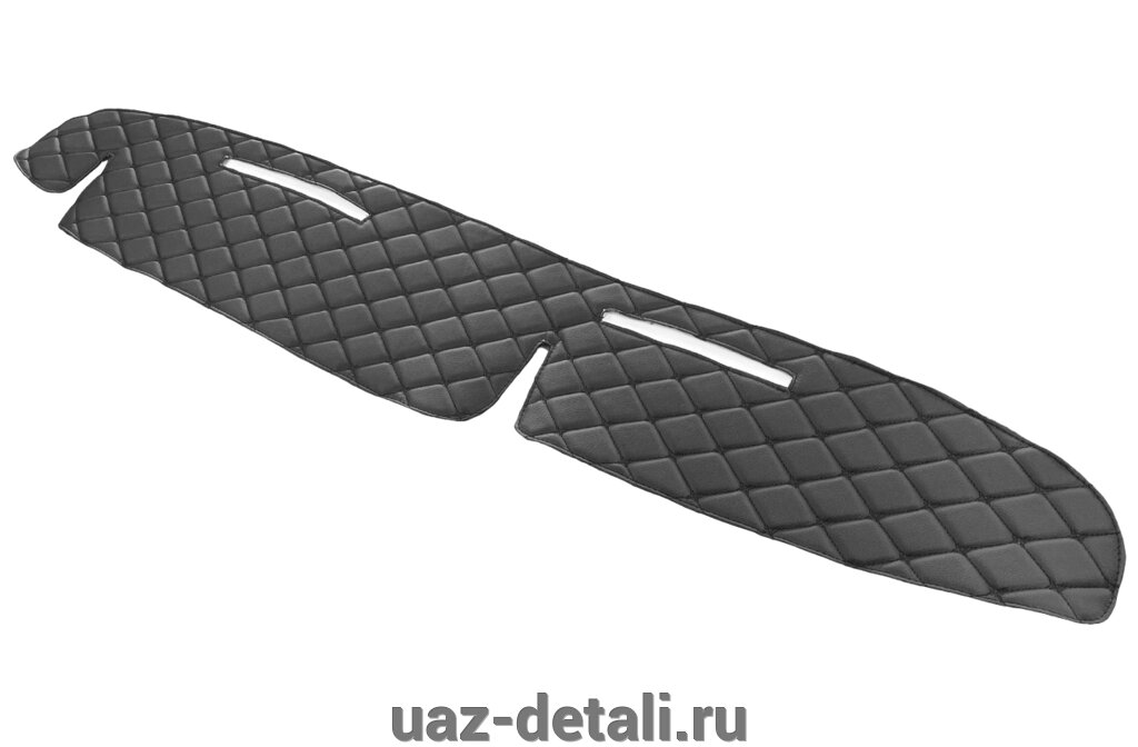 Накидка на панель приборов ВАЗ 2104 инжектор, ВАЗ 2107 декоративный черный ромб черная нить от компании УАЗ Детали - магазин запчастей и тюнинга на УАЗ - фото 1