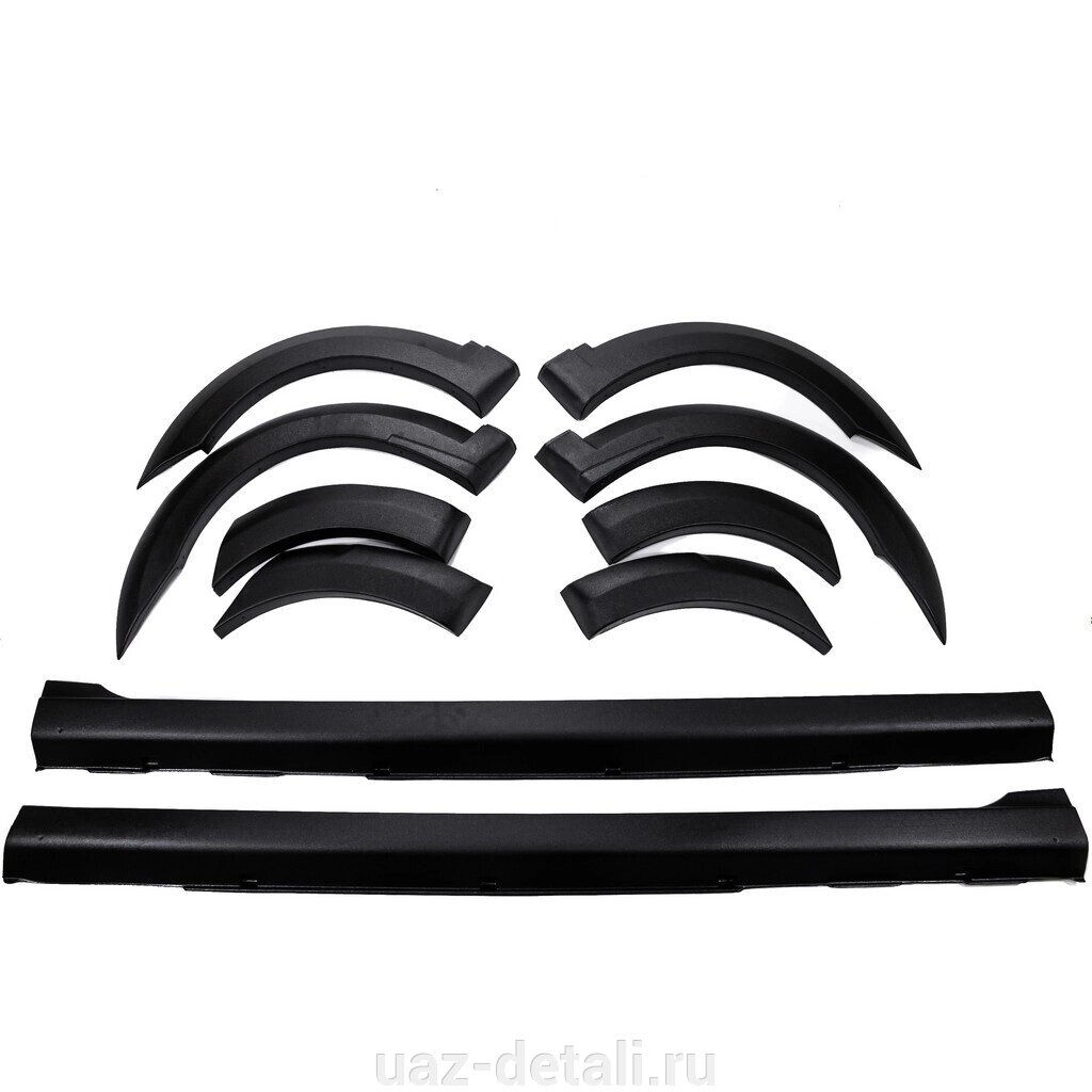 Обвес на ЛАДА Ларгус (накладки на пороги, арки на колёса) комплект от компании УАЗ Детали - магазин запчастей и тюнинга на УАЗ - фото 1