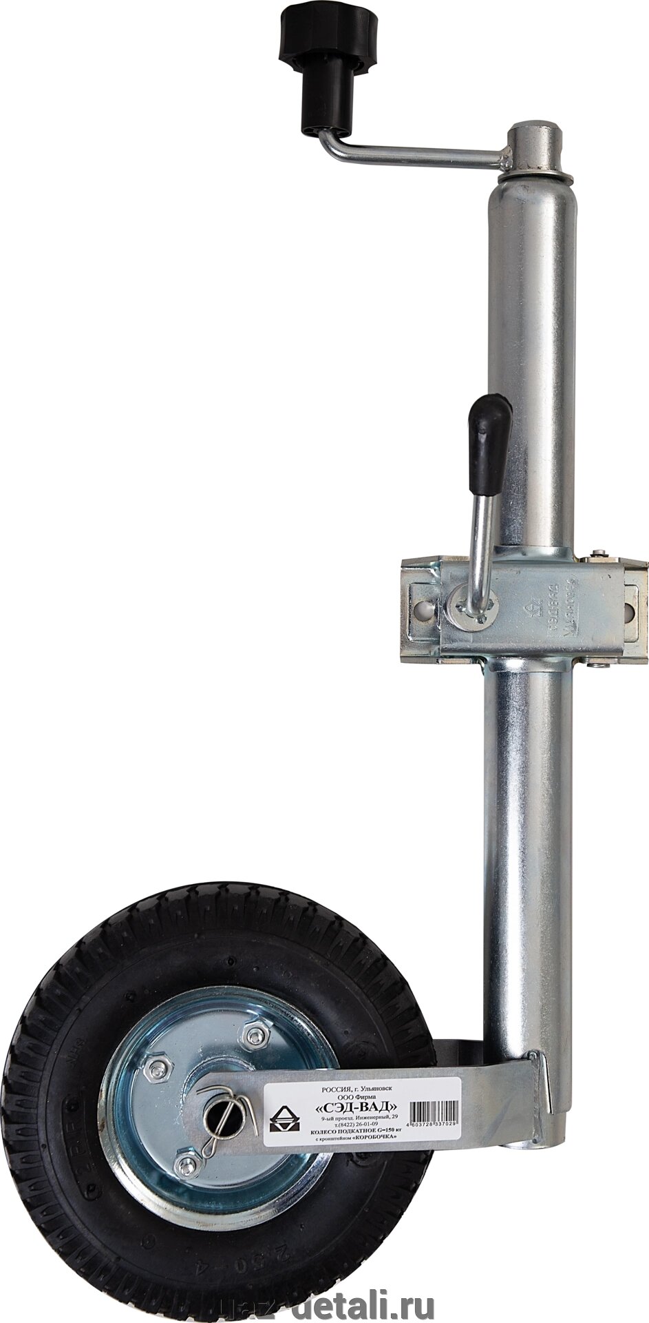 Опорное подкатное колесо надувное (пневмошина) с хомутом для легкового прицепа от компании УАЗ Детали - магазин запчастей и тюнинга на УАЗ - фото 1