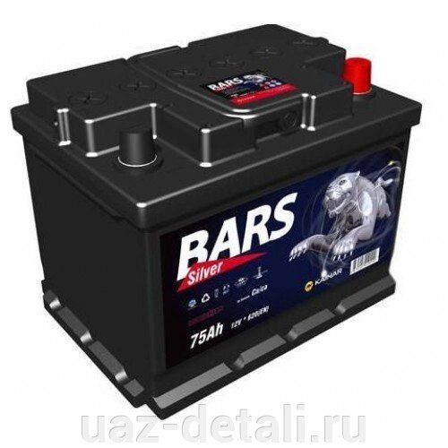 Аккумулятор 75 - 6 ст BARS silver о. п. (апз) - интернет магазин