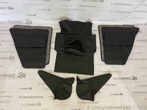 Обивка салона УАЗ 469 (винилискожа, поролон, ватин) чёрный, 7 предметов