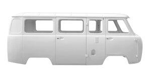 Каркас кузова УАЗ 2206 микроавтобус карб/инж белая ночь, под щиток приборов Евро-4, крепление н/о