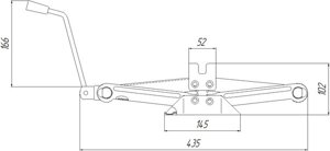 Домкрат ромбический УРД-08 (1000 кг)