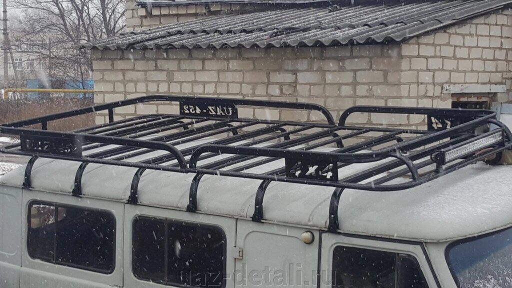Багажник УАЗ-452 НАВИГАТОР (12 опор) 2-ух секционный - фото