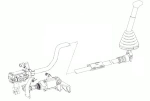 Привод управления механизмом переключения передач силектор УАЗ Патриот с АКПП