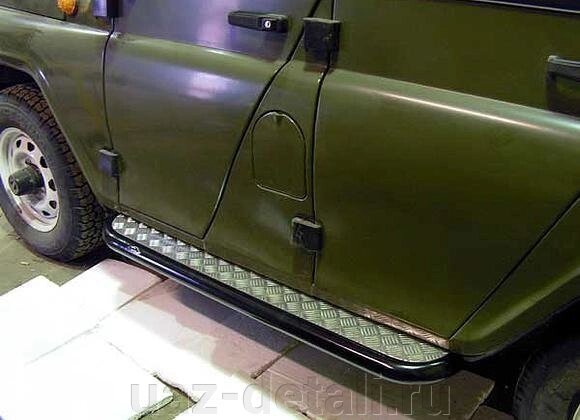 Подножки УАЗ 469, Хантер (с алюминиевой накладкой) от компании УАЗ Детали - магазин запчастей и тюнинга на УАЗ - фото 1