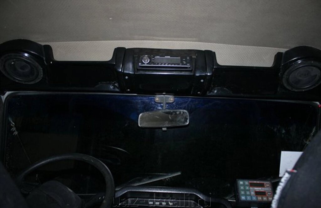 Полка верхняя УАЗ 469 "Дуэт" под магнитолу (АБС пластик) от компании УАЗ Детали - магазин запчастей и тюнинга на УАЗ - фото 1
