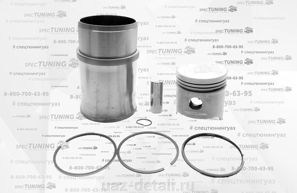 Поршневая группа УАЗ 92,0 мм с кольцами (1 цилиндр) от компании УАЗ Детали - магазин запчастей и тюнинга на УАЗ - фото 1