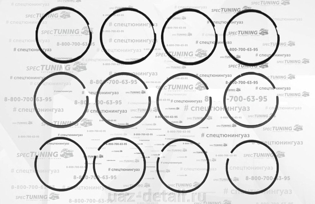 Поршневые кольца 101,0 (ЗМЗ 410, УМЗ 4218) Кострома от компании УАЗ Детали - магазин запчастей и тюнинга на УАЗ - фото 1