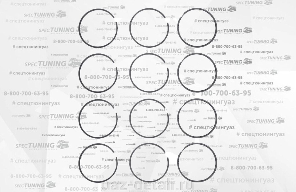 Поршневые кольца 95,5 (ЗМЗ 405, 409 с 04.2010) узкие, Бузулук от компании УАЗ Детали - магазин запчастей и тюнинга на УАЗ - фото 1