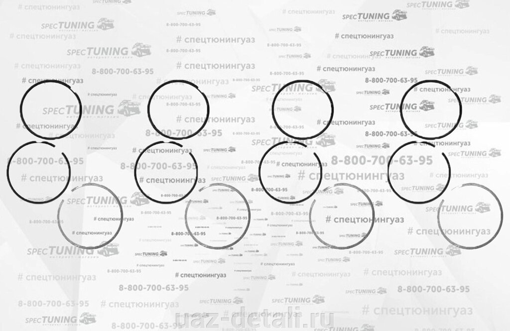 Поршневые кольца 96.0 (ЗМЗ 405, 409) ОАО УАЗ от компании УАЗ Детали - магазин запчастей и тюнинга на УАЗ - фото 1