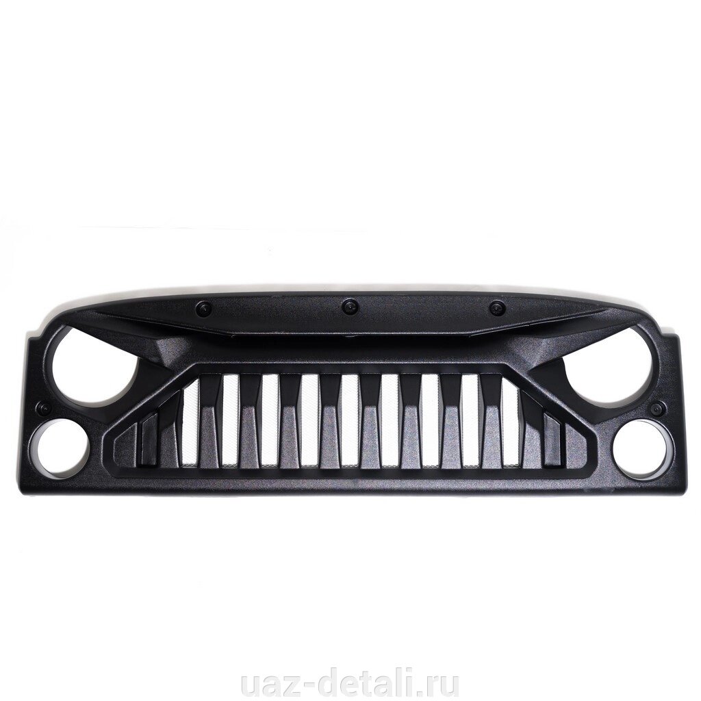 Решетка радиатора УАЗ 469 и Хантер "Злая" (с сеткой, на болтах) от компании УАЗ Детали - магазин запчастей и тюнинга на УАЗ - фото 1