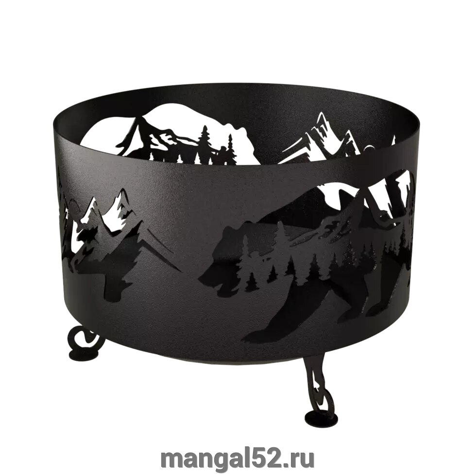 Костровая чаша "Медведь", 3 мм от компании Интернет-магазин Мангал 52 - фото 1