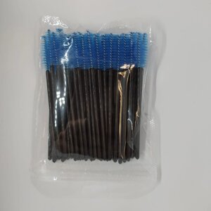 Набор щеток для бровей и ресниц (50 шт), синий