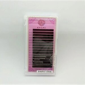 Черные ресницы Enigma микс 0,07/D/7-13 mm (16 линий)