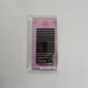 Черные ресницы Enigma микс 0,07/M/6-13 mm (16 линий)