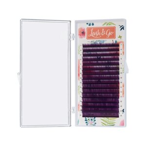 Цветные ресницы Lash&Go микс "Фиолетовый" 0,07/C/ 7-14 mm (16 линий)