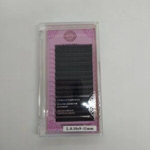 Черные ресницы Enigma микс 0,10/L/9-11 mm (16 линий)