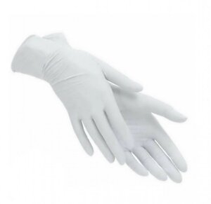 Перчатки нитриловые Benovy L (белые), 100 шт (50 пар)