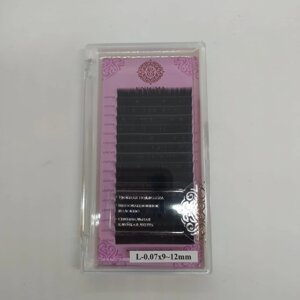 Черные ресницы Enigma микс 0,07/L/9-12 mm (16 линий)