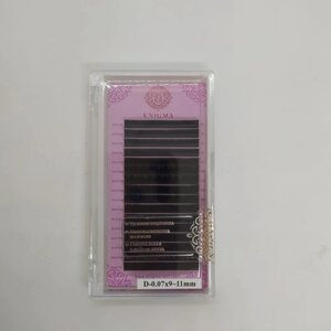 Черные ресницы Enigma микс 0,07/D/9-11 mm (16 линий)
