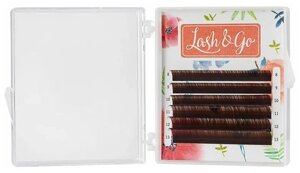 Коричневые ресницы Lash&Go микс Latte D-0,10x8-13mm (6 линий)