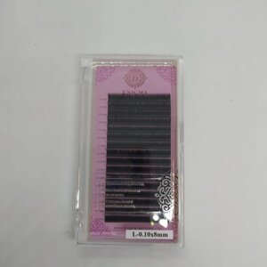 Черные ресницы Enigma L-0.10х8mm (16 линий)