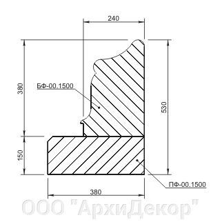 Борт для фонтана D=3760 (сборка) Вландо , БФ-00.3760/сб, х3760х530 мм (ШхВ), архитектурный бетон от компании ООО "АрхиДекор" - фото 1