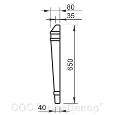 Кронштейн Вландо , КР-01.650, 650х80х150 мм (Высота х Вылет х Длина), архитектурный бетон, для фасадного декора от компании ООО "АрхиДекор" - фото 1