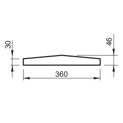Крышка на парапет Вландо , КП-00.360/скв, 360х360х46 мм, архитектурный бетон от компании ООО "АрхиДекор" - фото 1