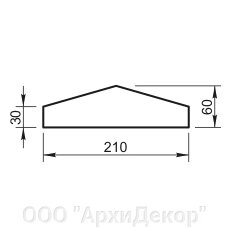 Крышка на парапет Вландо , КП-10.210, 210х210х60 мм, архитектурный бетон от компании ООО "АрхиДекор" - фото 1