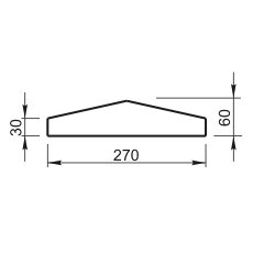 Крышка на парапет Вландо , КП-11.270/торц, 270х270х60 мм, архитектурный бетон от компании ООО "АрхиДекор" - фото 1