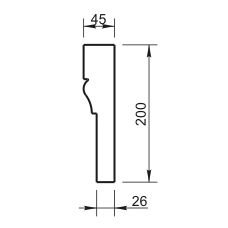 Наличник радиусный Вландо , ОА-06.150 R, 200х45х мм (Высота х Вылет х Длина), архитектурный бетон, для фасадного декора от компании ООО "АрхиДекор" - фото 1