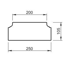 Основание балюстрады радиусное R=2100 мм (профиль от ОБ-10.100 Вландо , ОБ-11.210 R, Высота 105 мм, архитектурный бетон от компании ООО "АрхиДекор" - фото 1