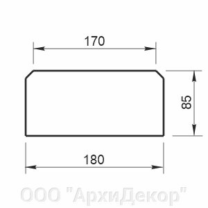 Основание балюстрады Вландо , ОБ-20.180, Высота 85 мм, архитектурный бетон от компании ООО "АрхиДекор" - фото 1