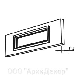 Панель декоративная 1200х360 Вландо , ДП-06.360, 1200хх360 мм (ШхВ), архитектурный бетон от компании ООО "АрхиДекор" - фото 1