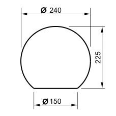 Шар Вландо , ШР-00.240, х240х225 мм (ШхВ), архитектурный бетон