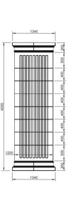 Пилястра Вландо , ПЛ-01.1200 (сб), 4000хх мм (Высота х Вылет х Длина), архитектурный бетон, для фасадного декора