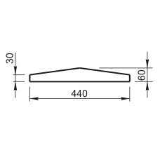 Крышка на парапет Вландо , КП-10.440, 440х440х60 мм, архитектурный бетон