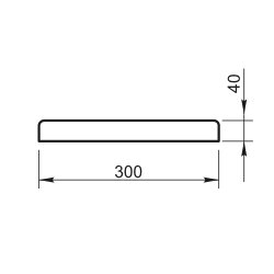 Подоконник / Крышка на парапет - торцевая Вландо , КП-77.300/торц, 300х300х40 мм, архитектурный бетон
