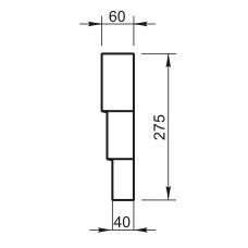 Сухарик декоративный Вландо , ДК-05.210, 275х60х210 мм (Высота х Вылет х Длина), архитектурный бетон, для фасадного