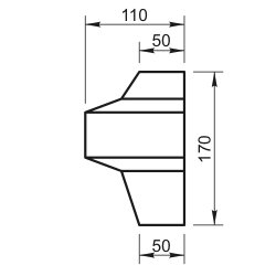 Кронштейн Вландо , КР-01.870/1, 170х110х мм (Высота х Вылет х Длина), архитектурный бетон, для фасадного декора