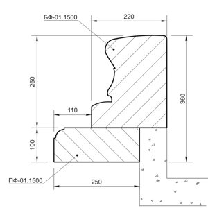 Борт для фонтана D=3220 (сборка) Вландо , БФ-01.3220/сб, х3220х360 мм (ШхВ), архитектурный бетон