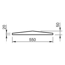 Крышка на парапет Вландо , КП-10.550, 550х550х50 мм, архитектурный бетон