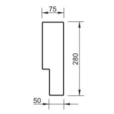 Карниз Вландо , КН-10.280/1, 280х75х1000 мм (Высота х Вылет х Длина), архитектурный бетон, для фасадного декора